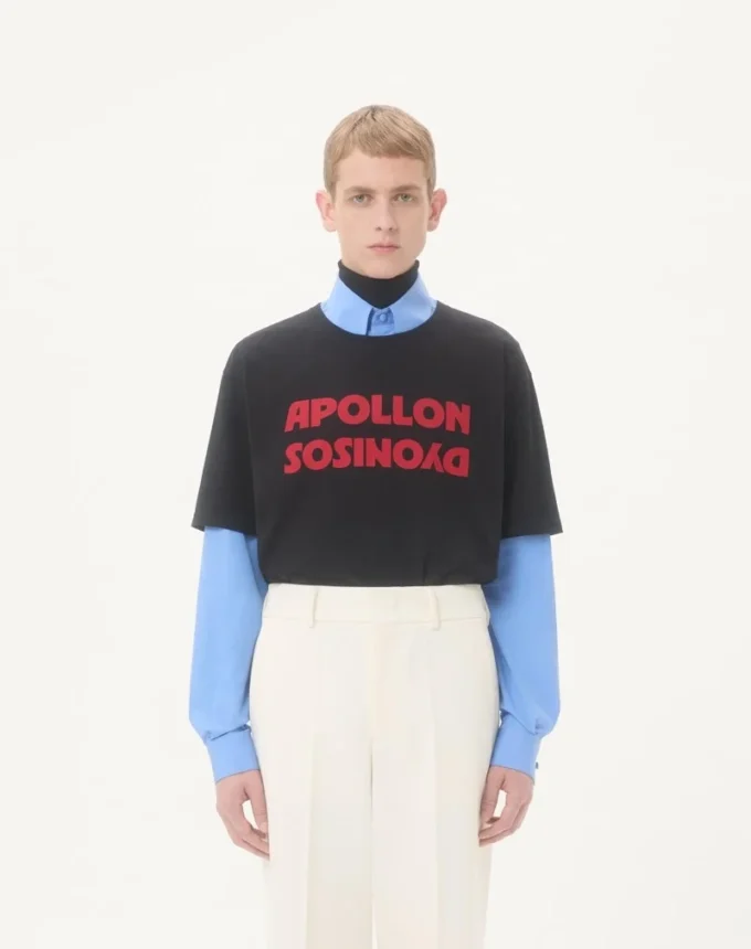 Camiseta de algodón Valentino con estampado Apollon/Dyonisos