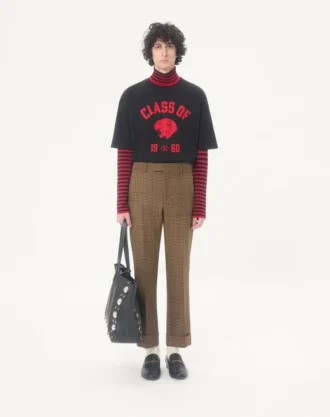 Camiseta de algodón Valentino con estampado de pantera