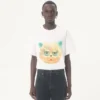 Camiseta de algodón Valentino con estampado Le Chat De La Maison Camiseta de algodón Valentino con estampado Le Chat De La Maison