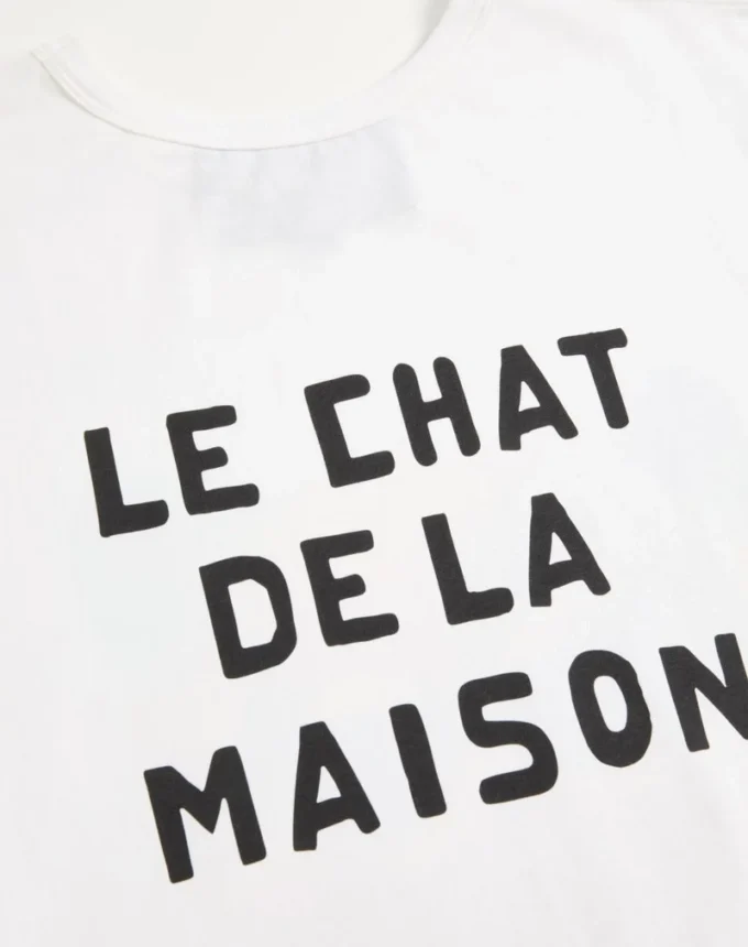 Camiseta de algodón Valentino con estampado Le Chat De La Maison Camiseta de algodón Valentino con estampado Le Chat De La Maison