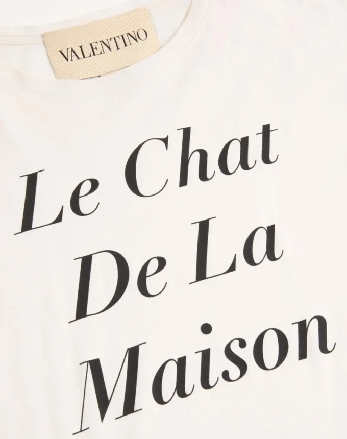 Camiseta de algodón Valentino con estampado Le Chat De La Maison Icon Muse Anti Hero