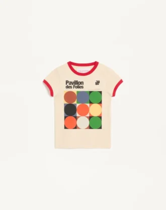 Camiseta de jersey de algodón estampada