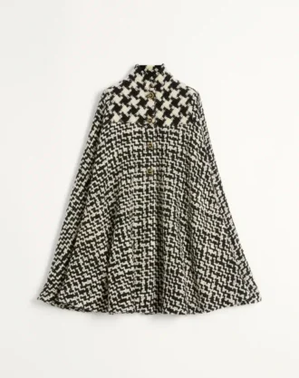 Capa de tweed geométrico