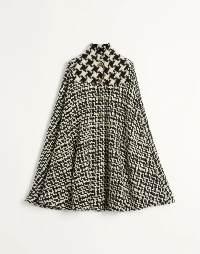 Capa de tweed geométrico Capa de tweed geométrico