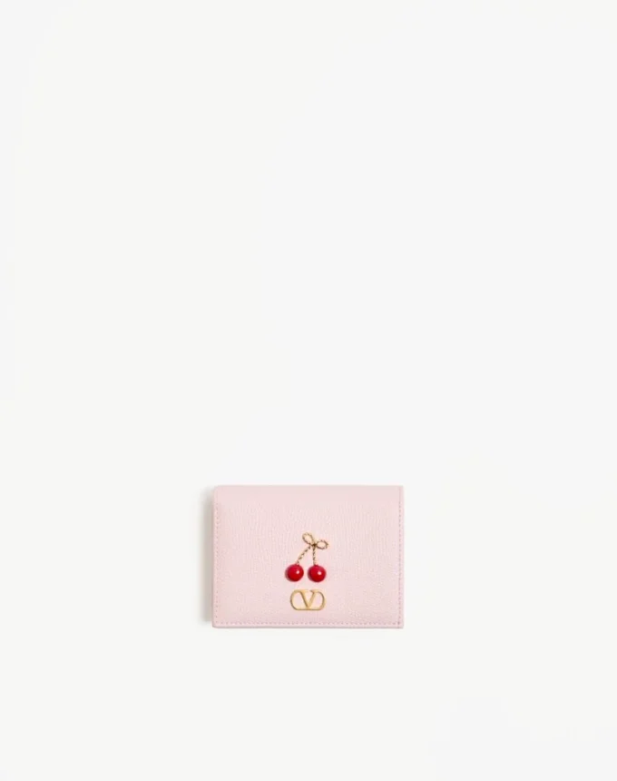 Cartera Cherryfic en piel de becerro granulada Cartera Cherryfic en piel de becerro granulada