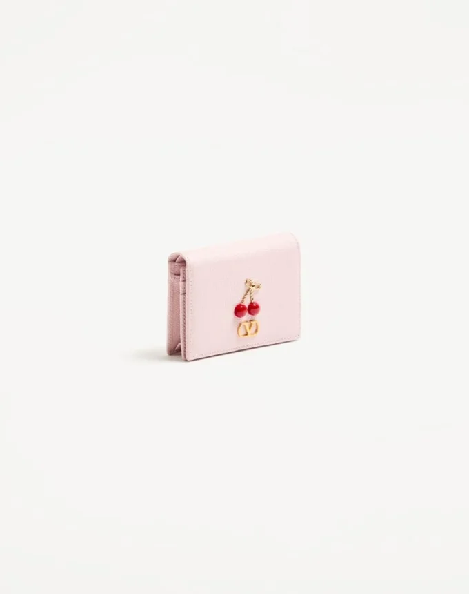 Cartera Cherryfic en piel de becerro granulada Cartera Cherryfic en piel de becerro granulada