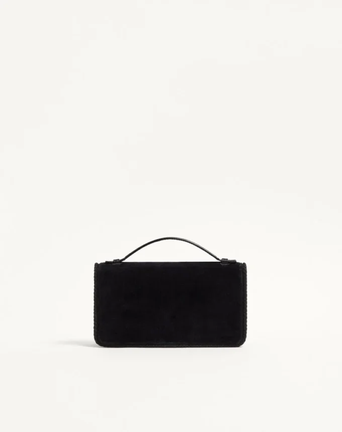 Cartera con cadena de terciopelo y logotipo joya VLogo Signature