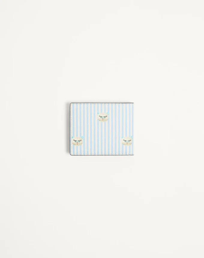 Cartera Valentino Garavani Vlogo Signature en piel de becerro granulada con estampado Le Chat De La Maison Cartera Valentino Garavani Vlogo Signature en piel de becerro granulada con estampado Le Chat De La Maison