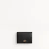 Cartera VLogo Signature de piel de becerro granulada