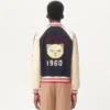 Cazadora bomber de lana y algodón con el logotipo VLogo y el parche Le Chat De La Maison