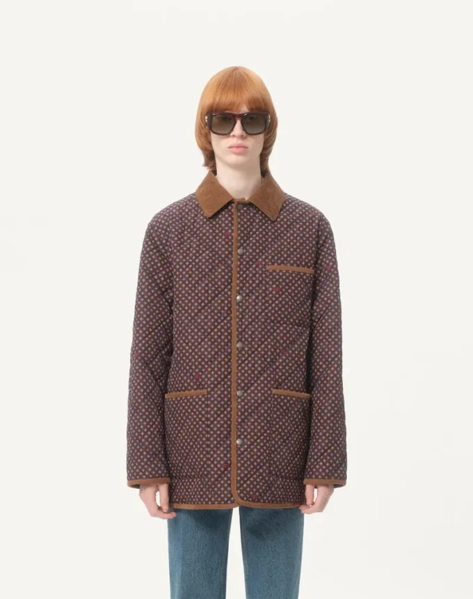 Chaqueta acolchada de nailon con estampado Opticool