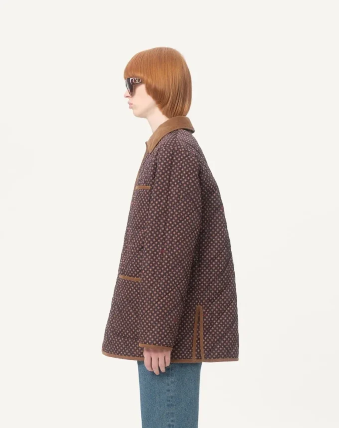 Chaqueta acolchada de nailon con estampado Opticool