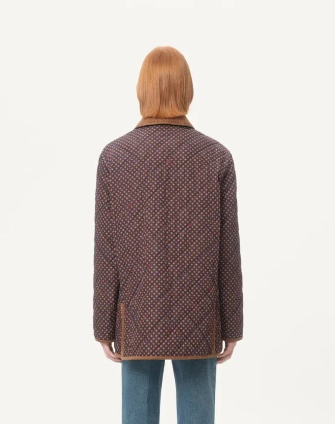 Chaqueta acolchada de nailon con estampado Opticool