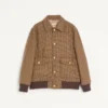 Chaqueta bomber de lana Valentino con estampado de pata de gallo