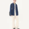 Chaqueta camisa de gabardina de algodón Valentino con VGold