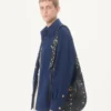 Chaqueta camisa de gabardina de algodón Valentino con VGold