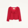 Chaqueta corta de tweed de lana liso Chaqueta corta de tweed de lana liso