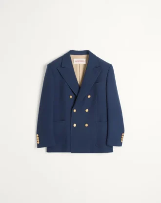 Chaqueta cruzada de doble lana