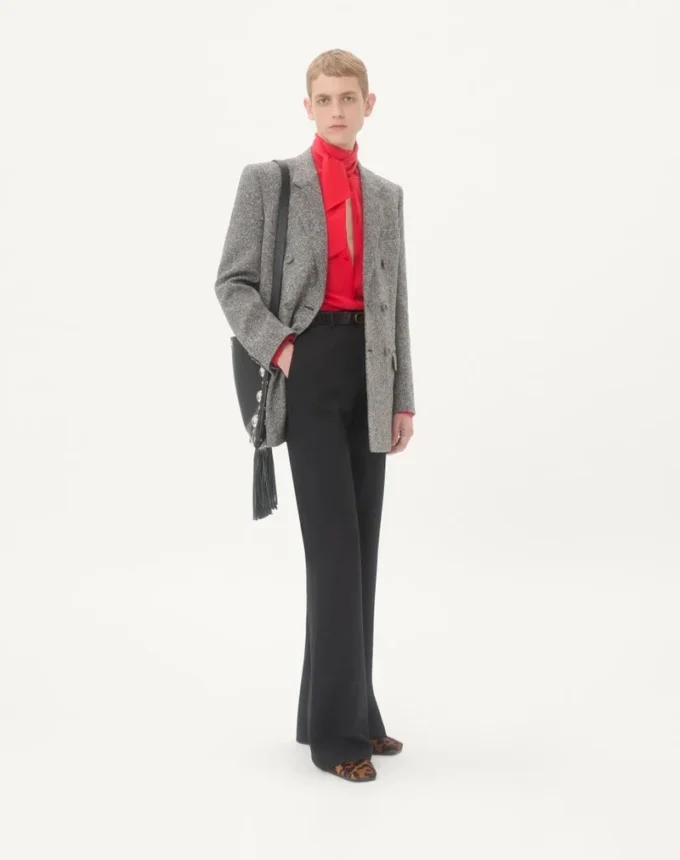Chaqueta cruzada de Valentino en lana natté boutonné Chaqueta cruzada de Valentino en lana natté boutonné