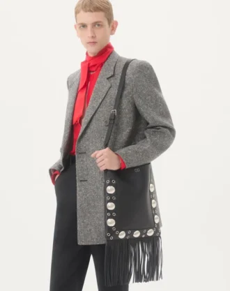 Chaqueta cruzada de Valentino en lana natté boutonné