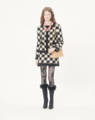Falda Damier Tweed