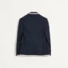 Chaqueta de algodón jersey de botonadura sencilla con ribete torchon