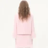 Chaqueta de crepé couture con plumas Chaqueta de crepé couture con plumas