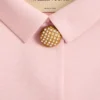 Chaqueta de crepé couture con plumas Chaqueta de crepé couture con plumas