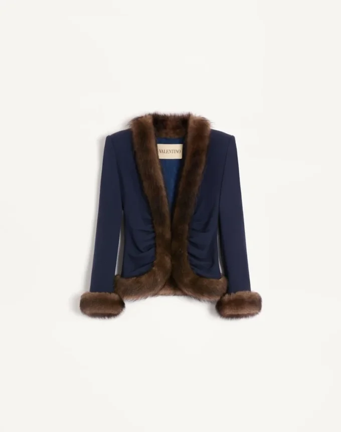 Chaqueta de crepé de lana Chaqueta de crepé de lana