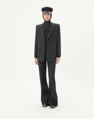Chaqueta de gabardina de lana cruzada de Valentino Chaqueta de gabardina de lana cruzada de Valentino