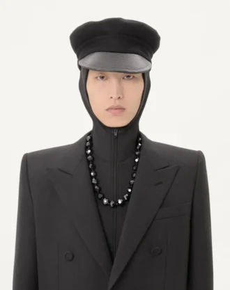 Chaqueta de gabardina de lana cruzada de Valentino Chaqueta de gabardina de lana cruzada de Valentino