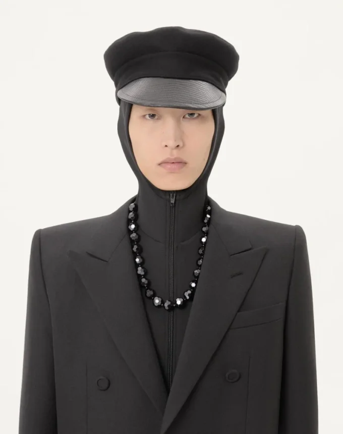 Chaqueta de gabardina de lana cruzada de Valentino