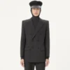 Chaqueta de gabardina de lana cruzada de Valentino
