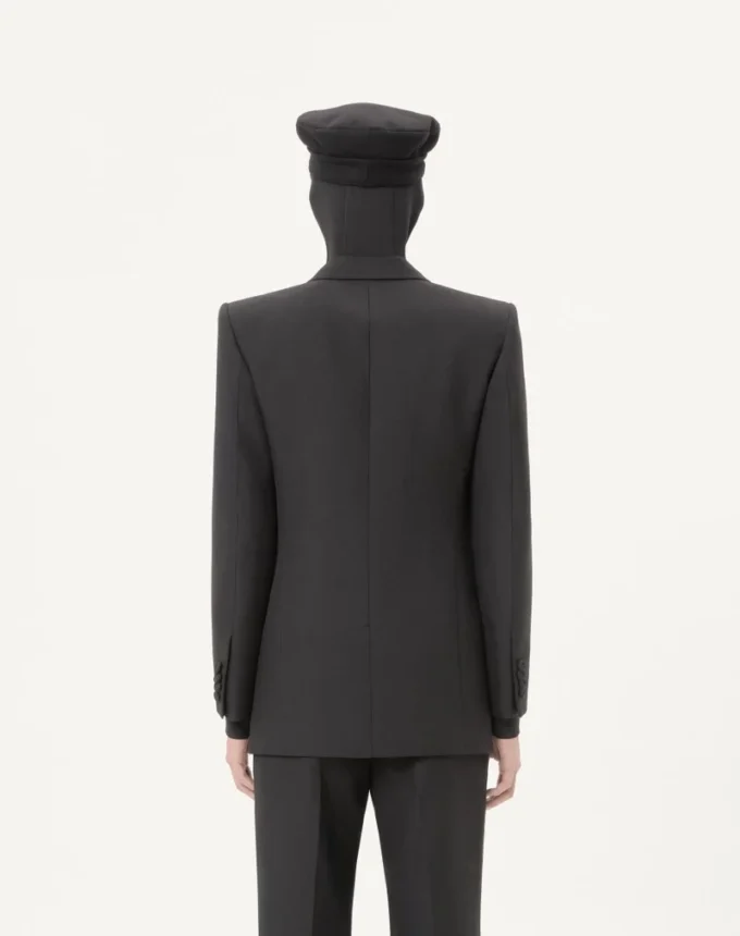 Chaqueta de gabardina de lana cruzada de Valentino