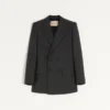 Chaqueta de gabardina de lana cruzada de Valentino