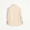 Chaqueta de gabardina de lana de botonadura sencilla