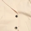 Chaqueta de gabardina de lana de botonadura sencilla