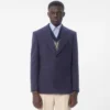 Chaqueta de gabardina de lana de botonadura sencilla Chaqueta de gabardina de lana de botonadura sencilla