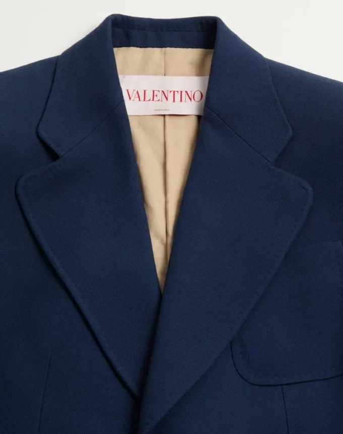 Chaqueta de gabardina de lana de botonadura sencilla Chaqueta de gabardina de lana de botonadura sencilla