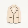 Chaqueta de gabardina de lana de botonadura sencilla de Valentino