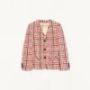 Chaqueta de lana con estampado de cuadros Chaqueta de lana con estampado de cuadros