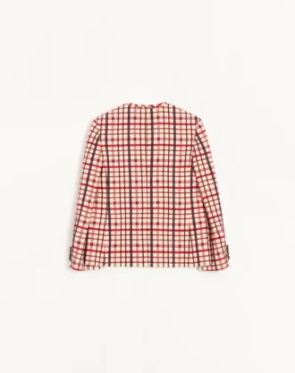 Chaqueta de lana con estampado de cuadros Chaqueta de lana con estampado de cuadros