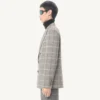 Chaqueta de lana cruzada con estampado de cuadros de Valentino