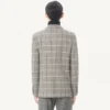 Chaqueta de lana cruzada con estampado de cuadros de Valentino