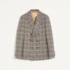 Chaqueta de lana cruzada con estampado de cuadros de Valentino