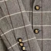 Chaqueta de lana cruzada con estampado de cuadros de Valentino