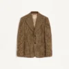 Chaqueta de lana de un solo pecho con estampado Glen Plaid de Valentino Chaqueta de lana de un solo pecho con estampado Glen Plaid de Valentino