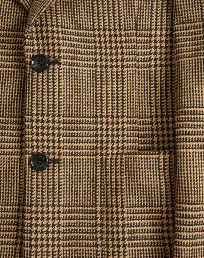 Chaqueta de lana de un solo pecho con estampado Glen Plaid de Valentino Chaqueta de lana de un solo pecho con estampado Glen Plaid de Valentino