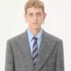 Chaqueta de lana mouliné de botonadura sencilla de Valentino Chaqueta de lana mouliné de botonadura sencilla de Valentino