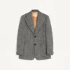 Chaqueta de lana mouliné de botonadura sencilla de Valentino Chaqueta de lana mouliné de botonadura sencilla de Valentino
